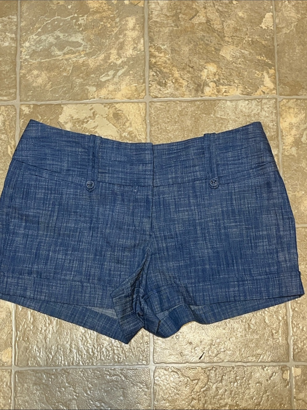 Maurices Blue High Waist Dress Shorts
